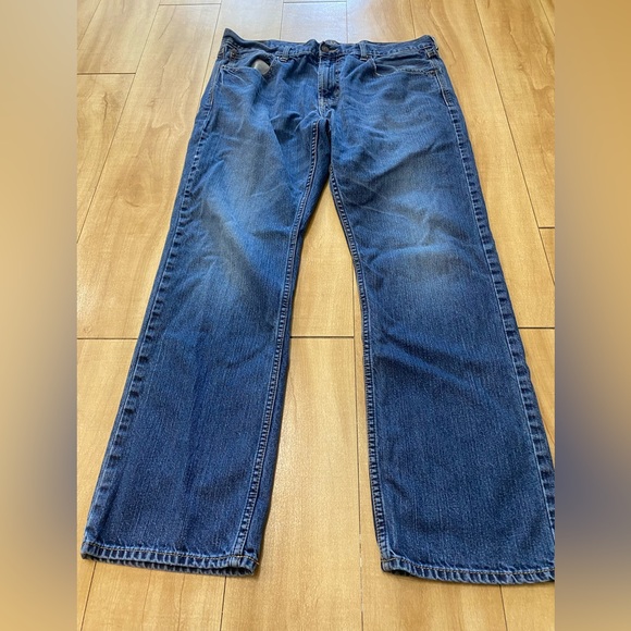 American Eagle Outfitters Men’s Original Straight Jeans 36/32 Dark Blue - Picture 2 of 6